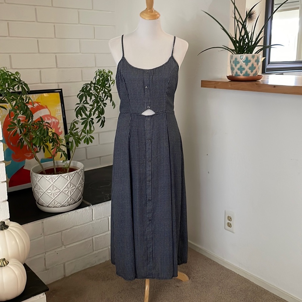 Mystree midi dress with midriff cutout